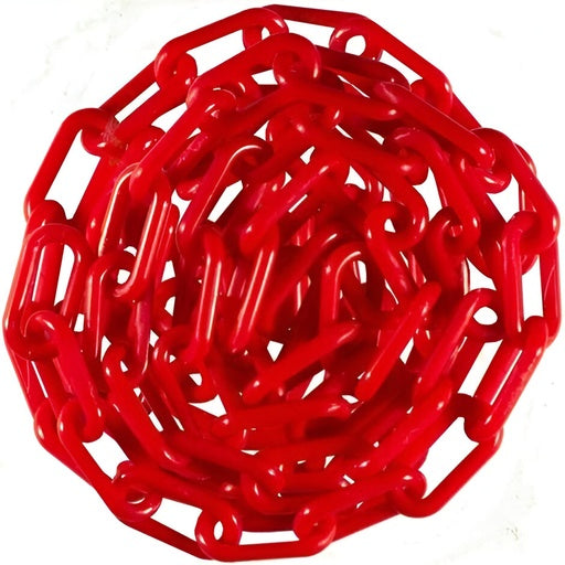 CADENA PLÁSTICA ROJO 8 mm × 25 m